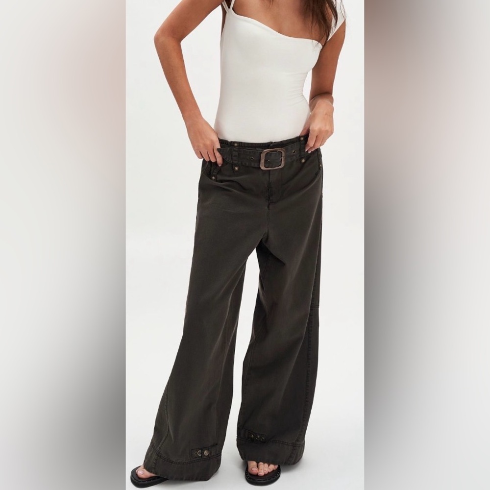 Free People Sloane Belted wide leg Pants size S